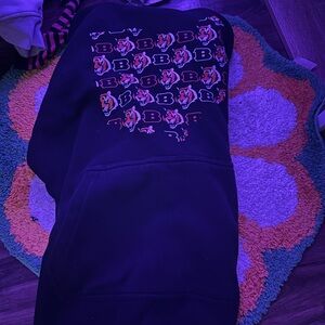 Kids Black Graphic Hoodie